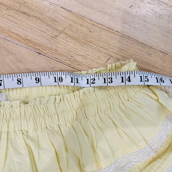 LoveShackFancy Ruffle Mini Skirt in yellow NWOT - Picture 9 of 11